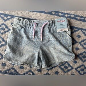Cat & Jack Blue Denim Shorts with Distressed Look